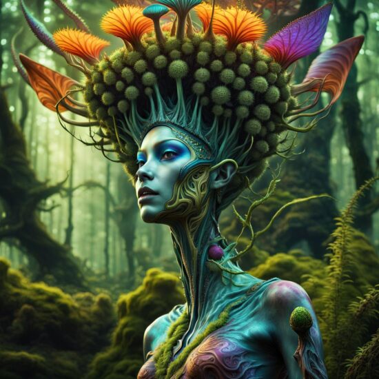 Ai Prompt For Alien Humanoid Plant Queen