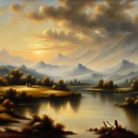 Alluring Landscape Oil Painting Inspired By Rembrandt