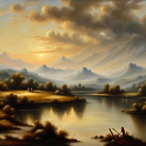 Alluring Landscape Oil Painting Inspired By Rembrandt