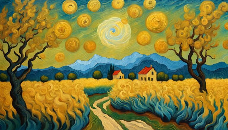 Angelic Landscape Oil Painting Inspired By Vincent Van Gogh