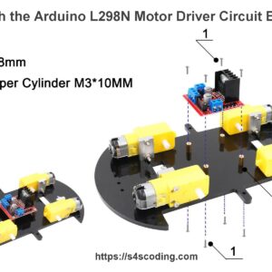 Attach the Arduino L298N Motor Driver Circuit Board