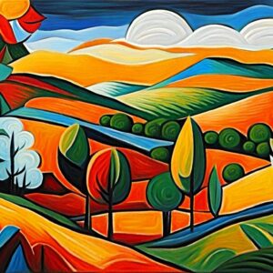 Beautiful Landscape Oil Painting Inspired By Pablo Picasso