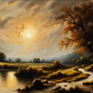 Beautiful Landscape Oil Painting Inspired By Rembrandt