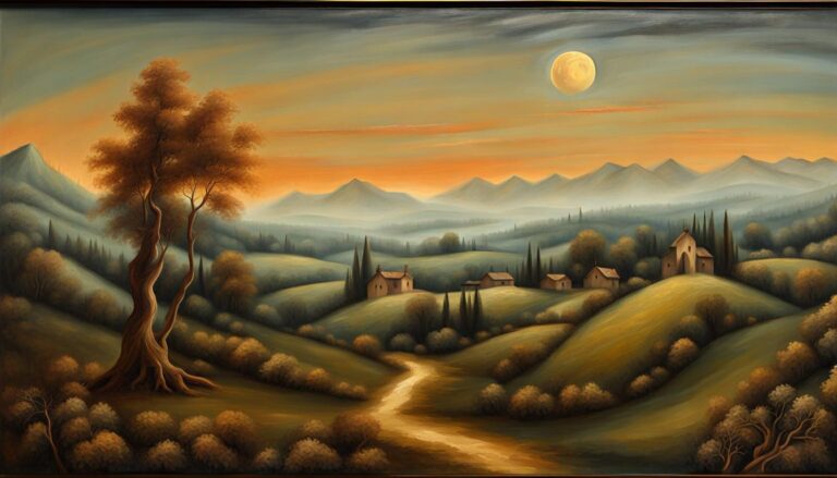 Bewitching Landscape Oil Painting Inspired By Leonardo Da Vinci