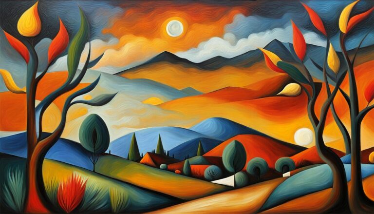 Bewitching Landscape Oil Painting Inspired By Pablo Picasso