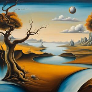 Bewitching Landscape Oil Painting Inspired By Salvador Dalí