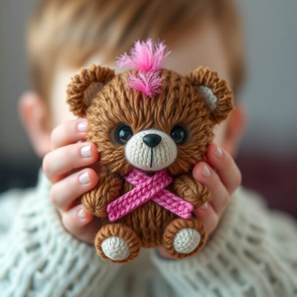 Breast Cancer Awareness Brown Bear