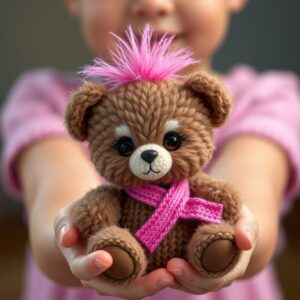 Breast Cancer Awareness Brown Teddy Bear