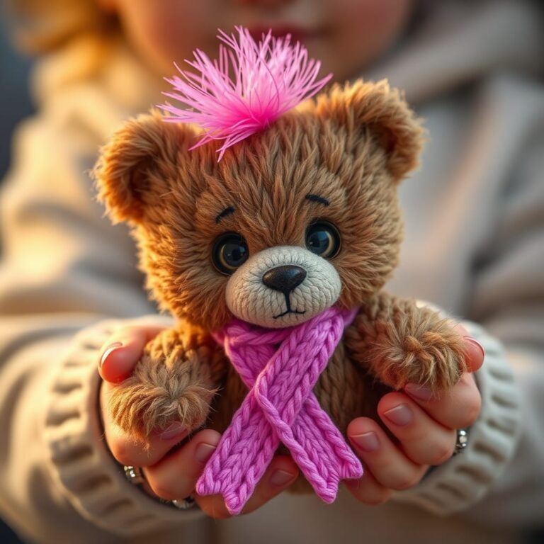 Breast Cancer Awareness Month Brown Teddy Bear