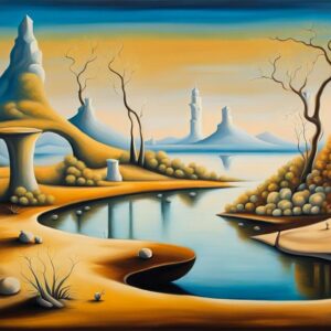 Charming Landscape Oil Painting Inspired By Salvador Dalí