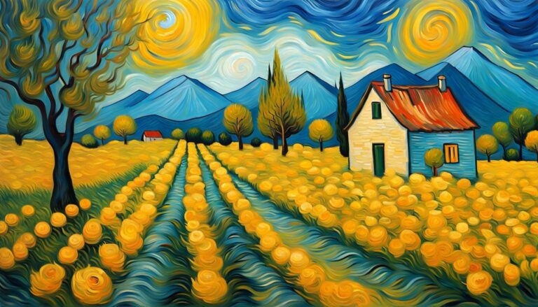 Charming Landscape Oil Painting Inspired By Vincent Van Gogh