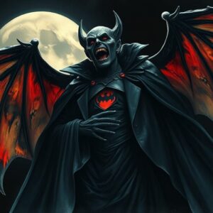 Dark Gothic Dracula Transforms In Eerie Moonlight