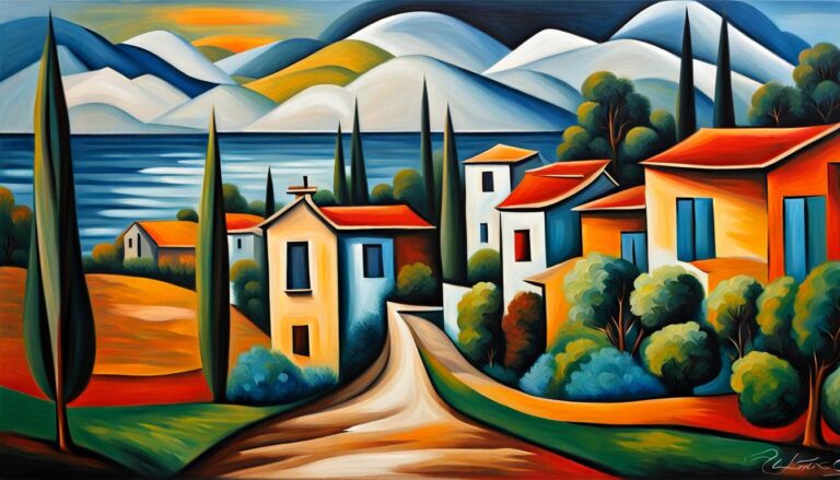 Exquisite Landscape Oil Painting Inspired By Pablo Picasso