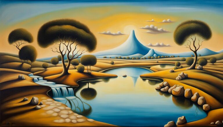 Exquisite Landscape Oil Painting Inspired By Salvador Dalí