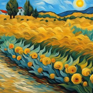 Exquisite Landscape Oil Painting Inspired By Vincent Van Gogh