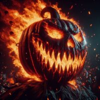 Flaming Jack O Lantern