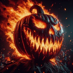 Flaming Jack O Lantern