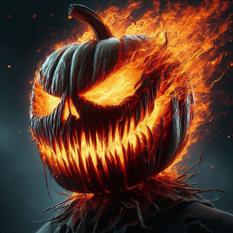 Flaming Pumpkin Monster