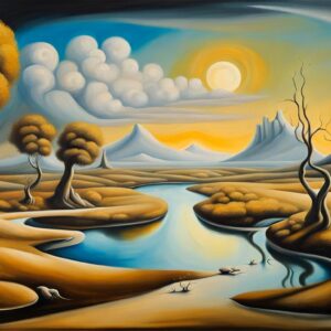 Gorgeous Landscape Oil Painting Inspired By Salvador Dalí