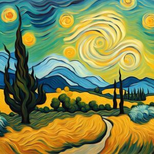 Gorgeous Landscape Oil Painting Inspired By Vincent Van Gogh