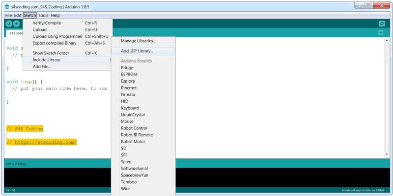 How to Install an Arduino Library from a Zip File