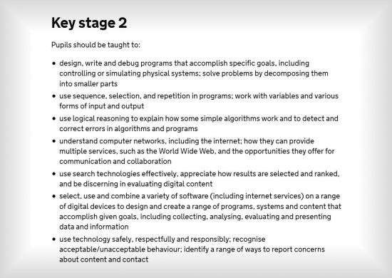 Junior School Coding Curriculum Key Stage 2