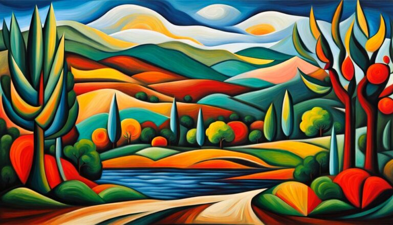 Magnificent Landscape Oil Painting Inspired By Pablo Picasso