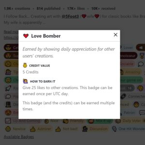 NightCafe Love Bomber 5 Free Credits