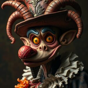 Portrait Of A Goofy Gothic And Baroque Puppet 01