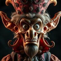 Portrait Of A Goofy Gothic And Baroque Puppet 04