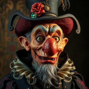 Portrait Of A Goofy Gothic And Baroque Puppet 06