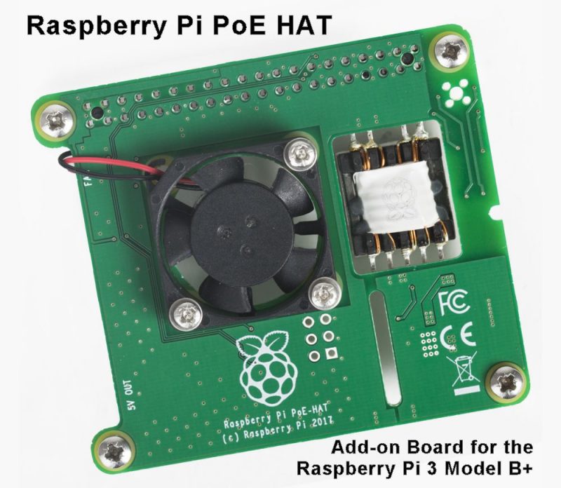Raspberry Pi PoE HAT Add-On Board