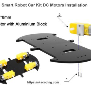 Smart Robot Car Kit DC Motors Installation