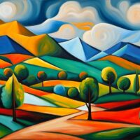 Stunning Landscape Oil Painting Inspired By Pablo Picasso