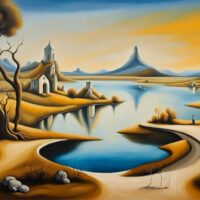 Stunning Landscape Oil Painting Inspired By Salvador Dalí