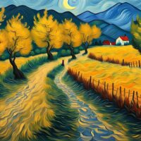 Stunning Landscape Oil Painting Inspired By Vincent Van Gogh