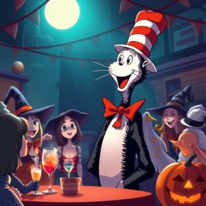 The Cat In The Hat Halloween Anime Art