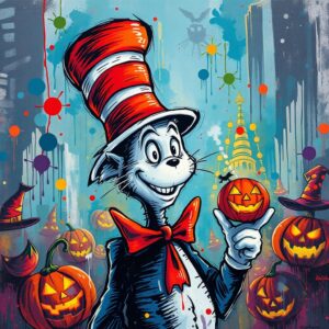 The Cat In The Hat Halloween Splash Art